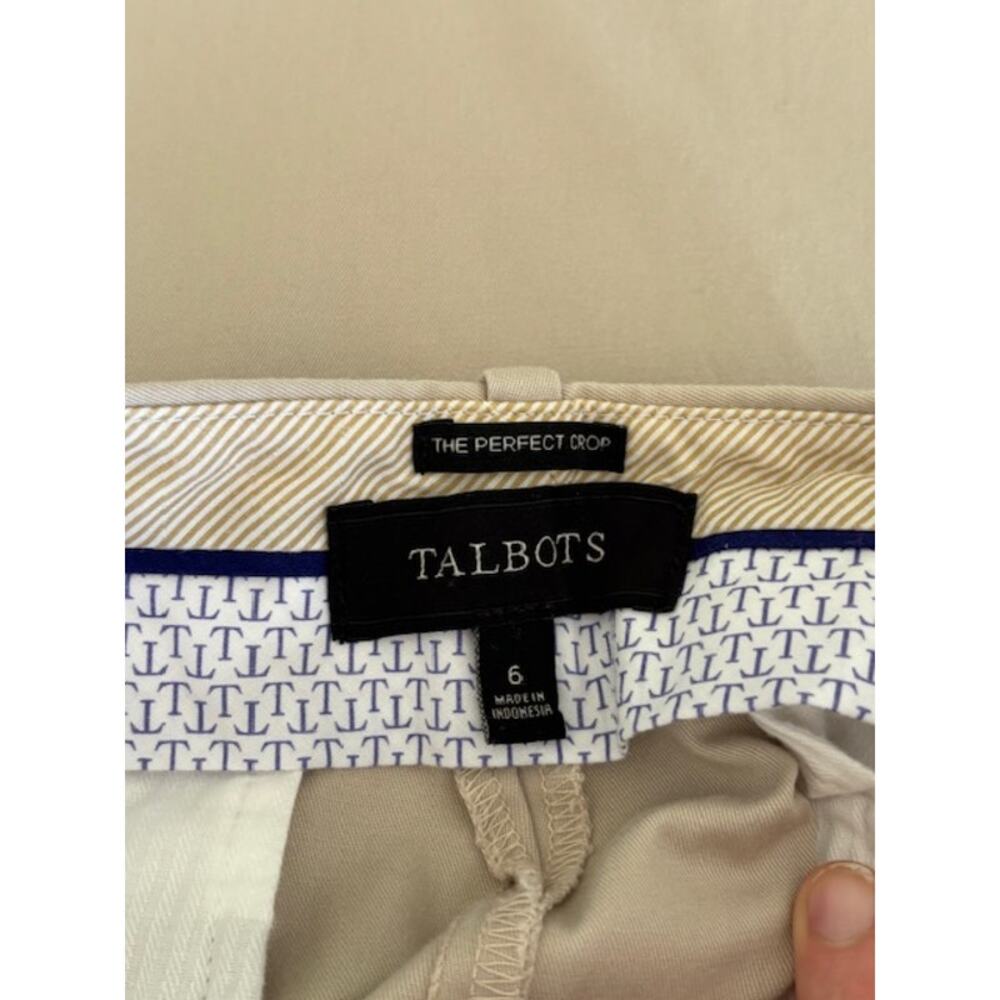 Talbots Size 6 The Perfect Crop Pants Khaki - Picture 3 of 3